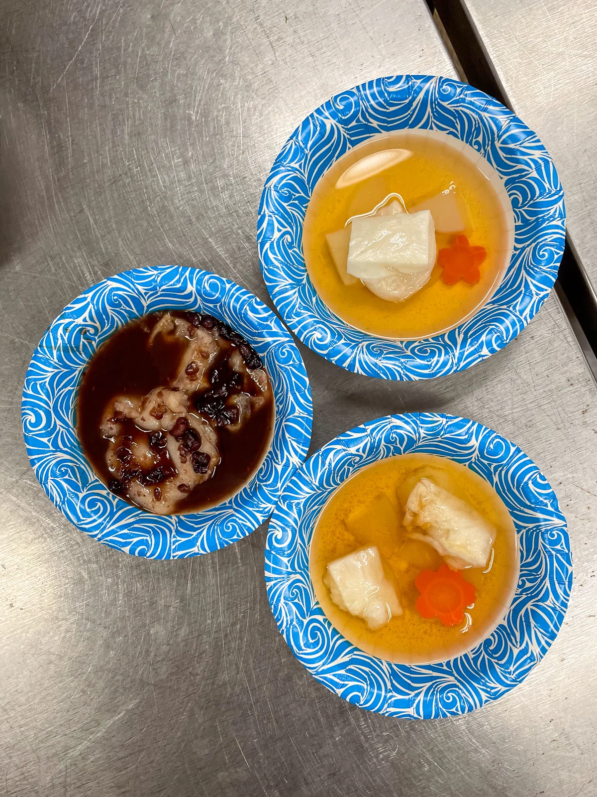 Sweet and savory ozoni soup made by Mrs. Konopka